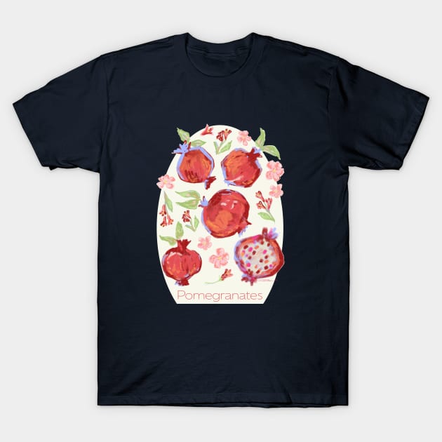 Pomegranates T-Shirt by Limezinnias Design